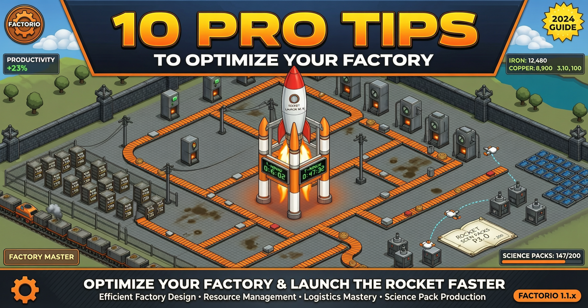 Factorio: 10 Pro Tips to Optimize Your Factory and Launch the Rocket